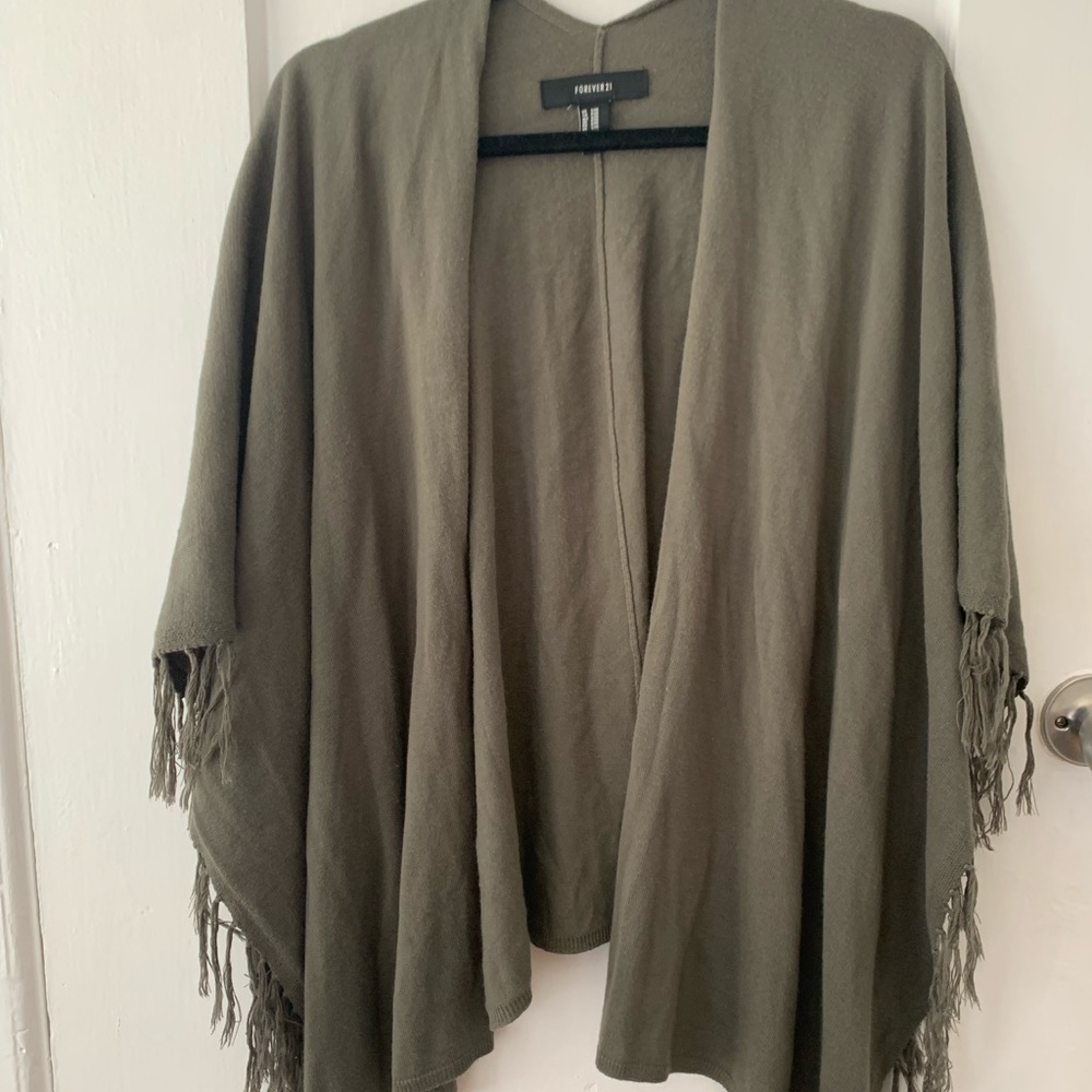 Green cardigan